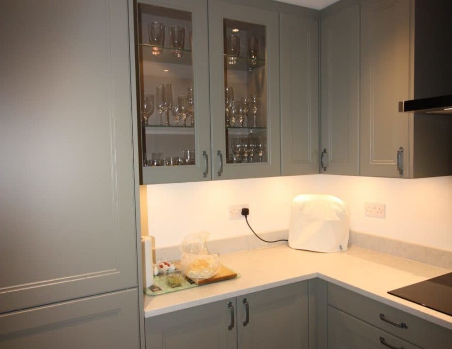 contemporary kitchen and cloakroom