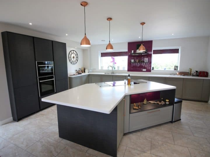 An impressive kitchen design for a new build, modern home