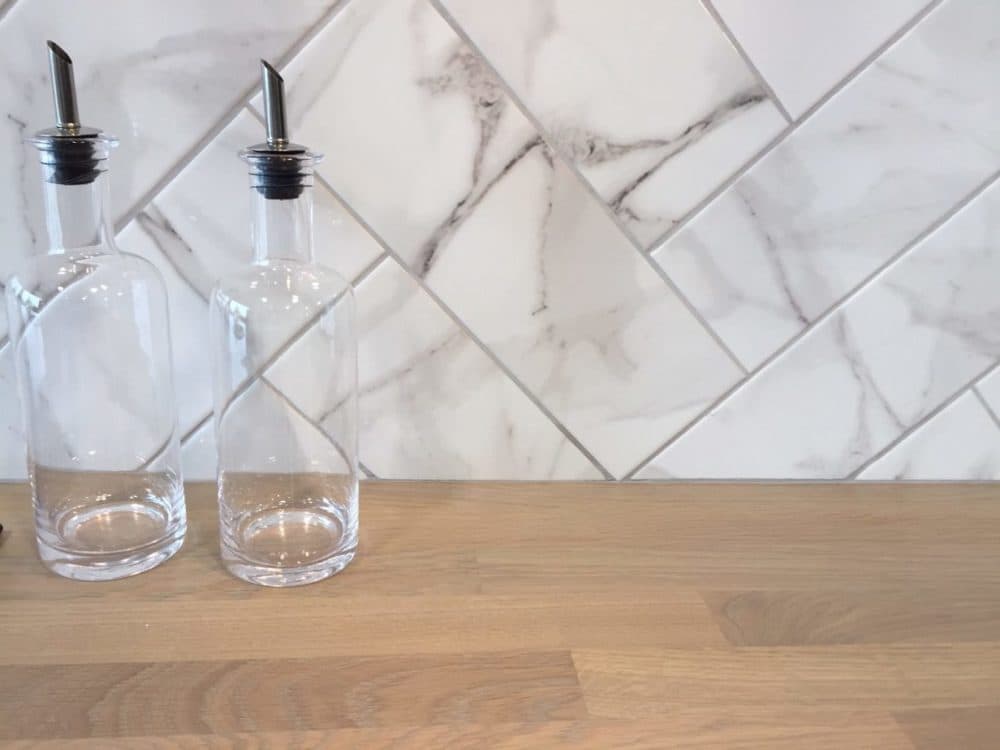 Mereway Display - Worktop from Spekva, in grey oiled oak.
