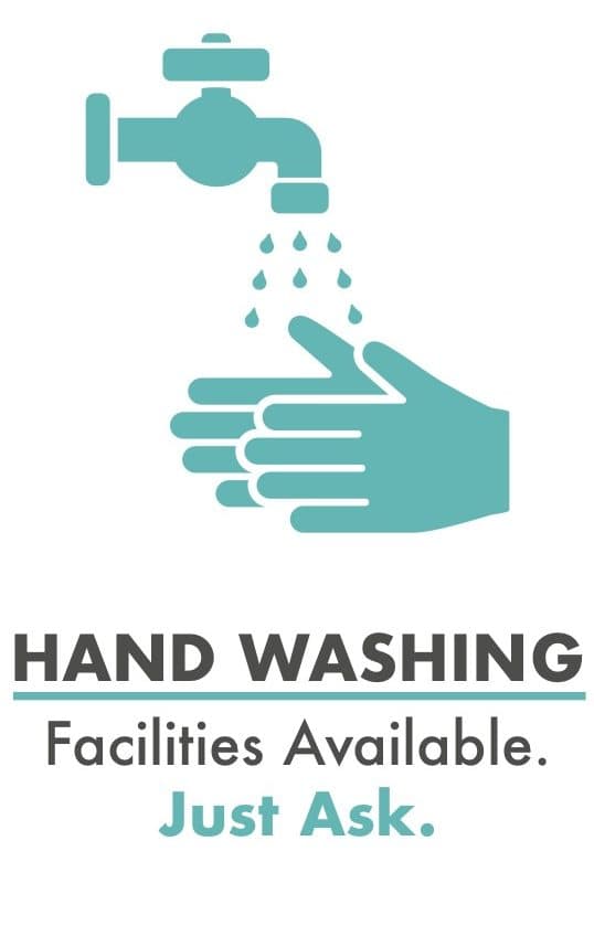 Hand Washing Facilities Available